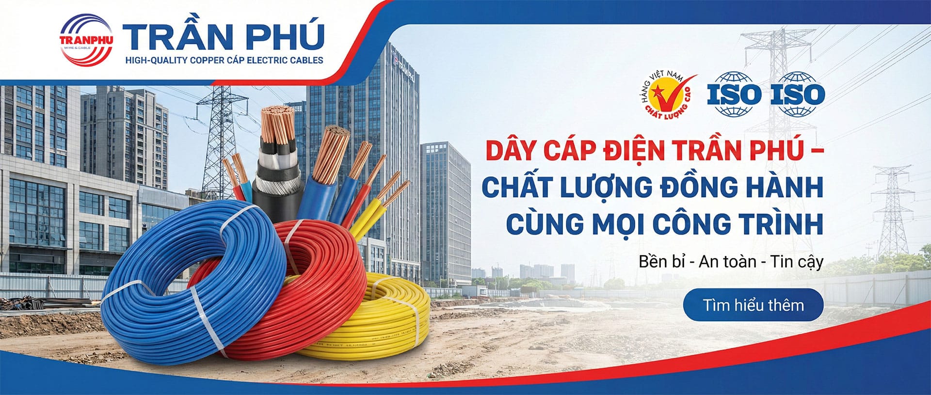 Banner trang chủ cáp điện Trần Phú