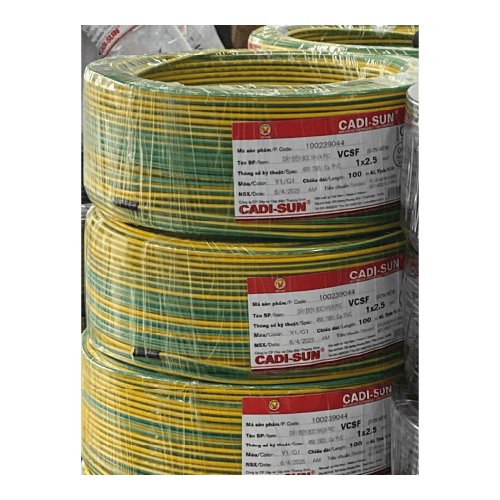 Dây tiếp địa Cadisun VCSF 1x2.5 - dây đơn mềm 2 Dây tiếp địa Cadisun VCSF 1x2.5 - dây đơn mềm - Ảnh 2
