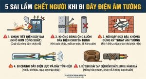 5 Sai lầm chết người khi đi dây điện âm tường