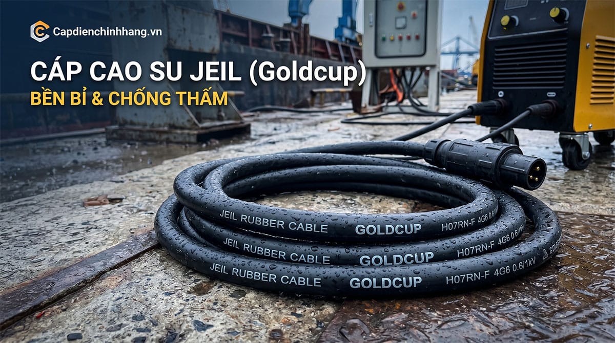 Cáp Cao Su JEIL (Goldcup): Giải Pháp Bền Bỉ Cho Môi Trường Ẩm Ướt