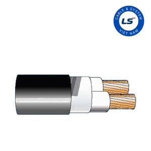 Cáp chống cháy LS Vina theo IEC 60332-1 – 0.6/1(1.2)kV ruột đồng 2 lõi cách điện XLPE không có giáp