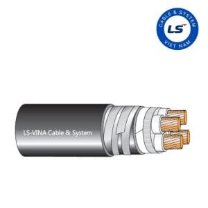 Cáp điện hạ thế LS Vina 4 lõi cách điện PVC 0.6/1(1.2)kV