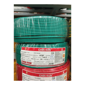 Dây tiếp địa Cadisun VCSF 1x4 - dây đơn mềm 3 day cap dien Cadisun VCSF 1x4.0 anh 1