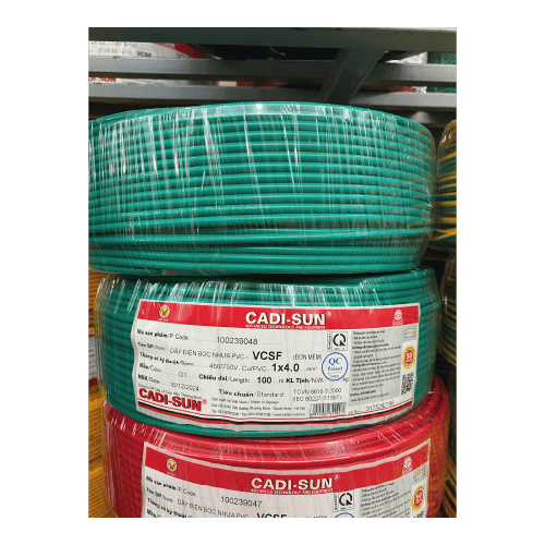 Dây tiếp địa Cadisun VCSF 1x4 - dây đơn mềm 2 Dây tiếp địa Cadisun VCSF 1x4 - dây đơn mềm - Ảnh 2