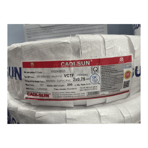 Dây mềm tròn 2 ruột Cadisun VCTF 2×0.75 2 Dây mềm tròn 2 ruột Cadisun VCTF 2×0.75 - Ảnh 2