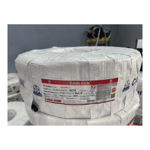 Dây mềm tròn Cadisun 3 ruột VCTF 3x1.5 2 Dây mềm tròn Cadisun 3 ruột VCTF 3x1.5 - Ảnh 2