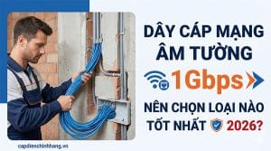 Dây cáp mạng âm tường 1Gbps: Nên chọn loại nào tốt nhất 2026?