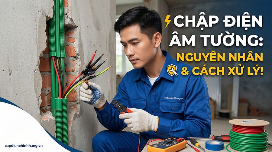 Dây điện đi âm tường bị chập: Nguyên nhân & Cách xử lý triệt để