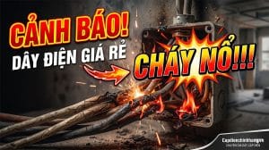 Dây điện thanh lý, giá rẻ: Hiểm họa cháy nổ khôn lường