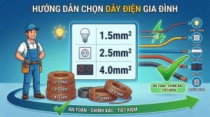 Hướng dẫn cách tính tiết diện dây điện cho gia đình từ A-Z