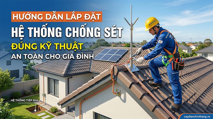 Hướng dẫn lắp đặt hệ thống chống sét nhà ở đúng kỹ thuật
