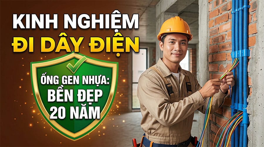Kinh Nghiệm Đi Dây Điện Trong Ống Gen Nhựa Bền Đẹp 20 Năm