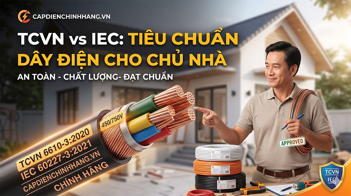 Tiêu chuẩn TCVN và IEC mới nhất về dây cáp điện cho chủ nhà