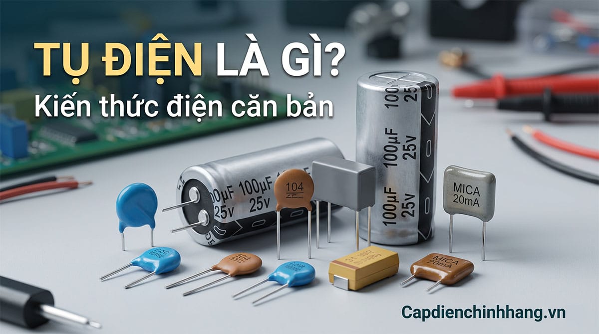 Tụ điện là gì? Cấu tạo, nguyên lý và ứng dụng từ A đến Z