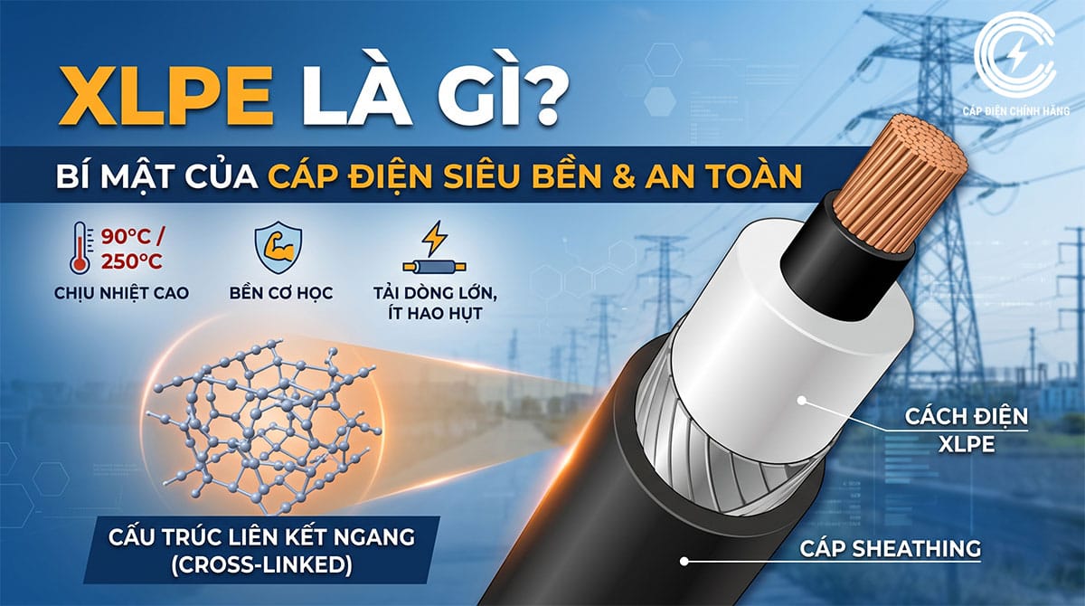 XLPE là gì? Ưu điểm và ứng dụng của cách điện XLPE
