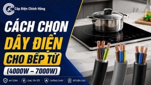 Cách Chọn Dây Điện Cho Bếp Từ (4000W - 7000W) An Toàn Nhất