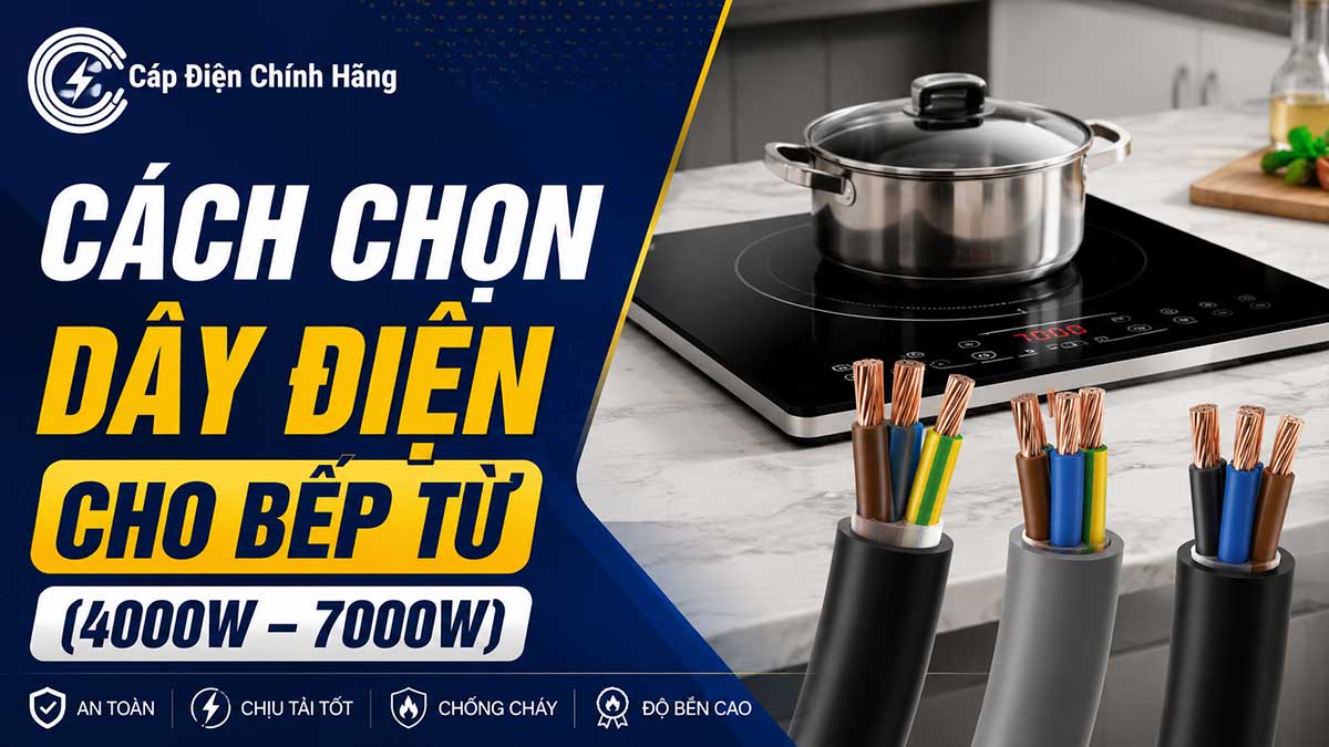 Cách Chọn Dây Điện Cho Bếp Từ (4000W - 7000W) An Toàn Nhất