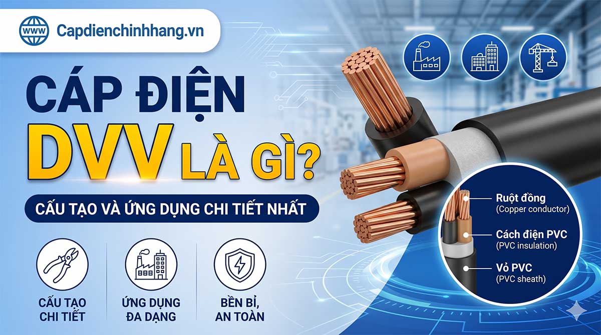 DVV là gì? Cấu tạo và ứng dụng cáp điện DVV chi tiết nhất