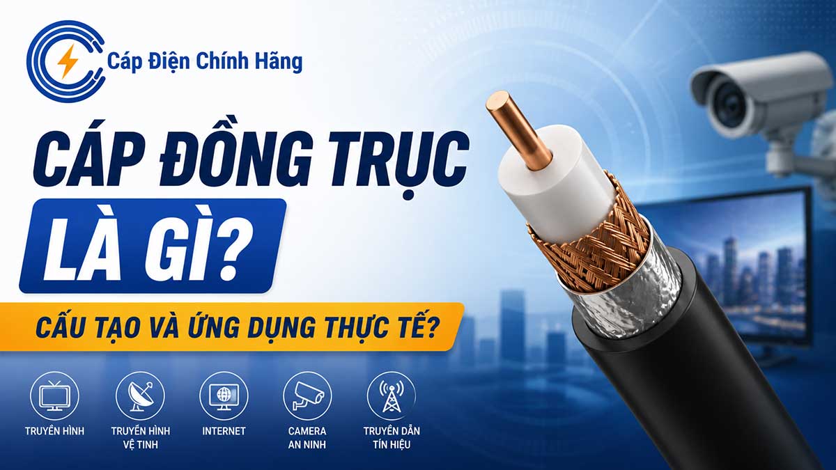 Cáp đồng trục là gì? Cấu tạo và ứng dụng thực tế từ chuyên gia