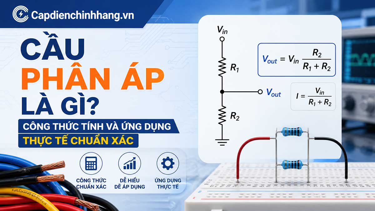 Cầu phân áp là gì? Công thức tính và ứng dụng thực tế chuẩn xác