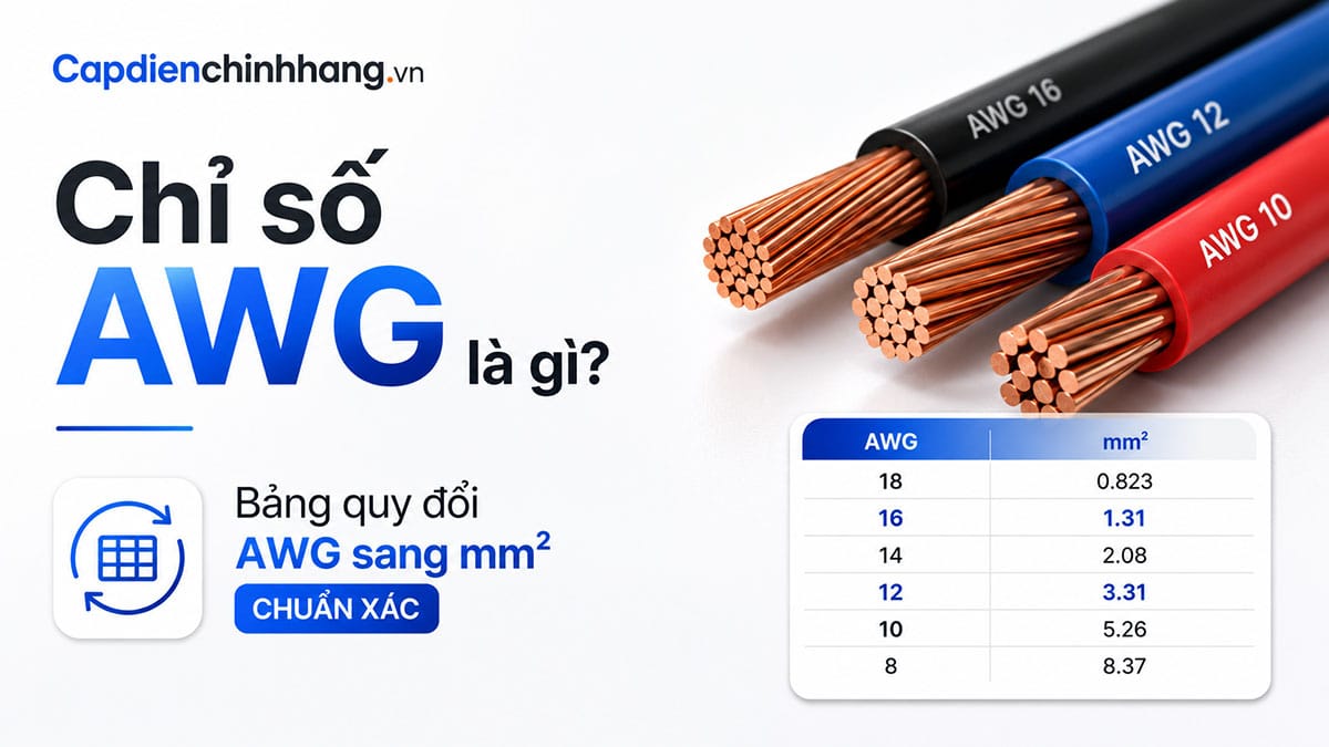 Chỉ số AWG là gì? Bảng quy đổi AWG sang mm2 chuẩn xác