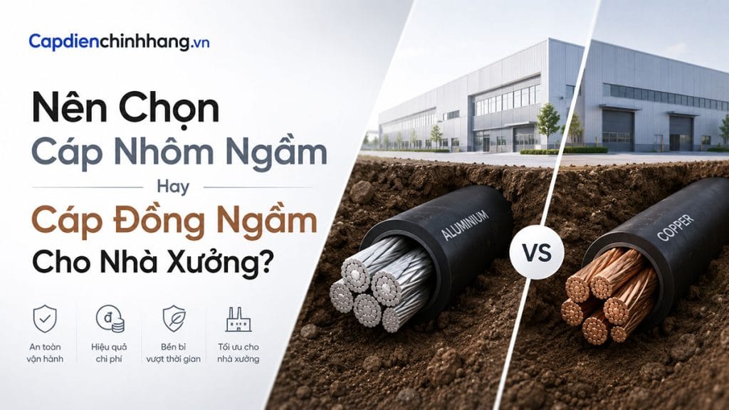 Nên Chọn Cáp Nhôm Ngầm Hay Cáp Đồng Ngầm Cho Nhà Xưởng?