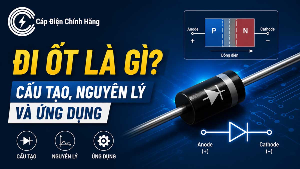 Đi ốt là gì? Cấu tạo, nguyên lý và ứng dụng của Diode từ A-Z