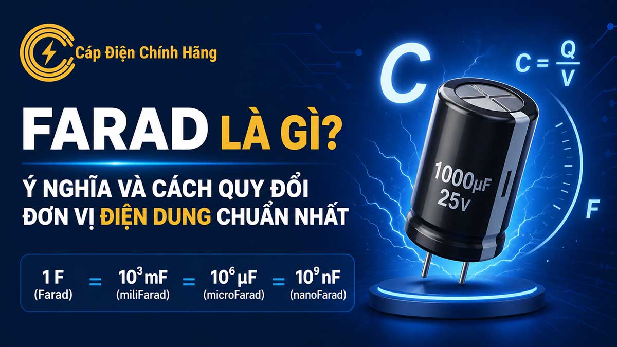 Farad là gì? Ý nghĩa và cách quy đổi đơn vị điện dung chuẩn nhất