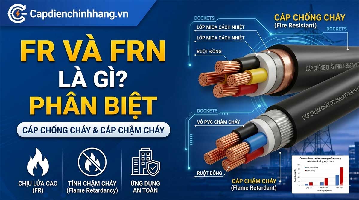 FR là gì? FRN là gì? Phân biệt cáp chống cháy và chậm cháy
