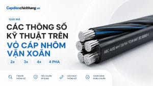 Giải Mã Các Thông Số Kỹ Thuật Trên Vỏ Cáp Nhôm Vặn Xoắn (2x, 3x, 4x, 4 pha)