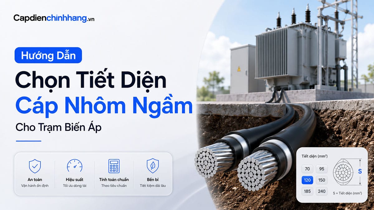 Hướng Dẫn Chọn Tiết Diện Cáp Nhôm Ngầm Cho Trạm Biến Áp