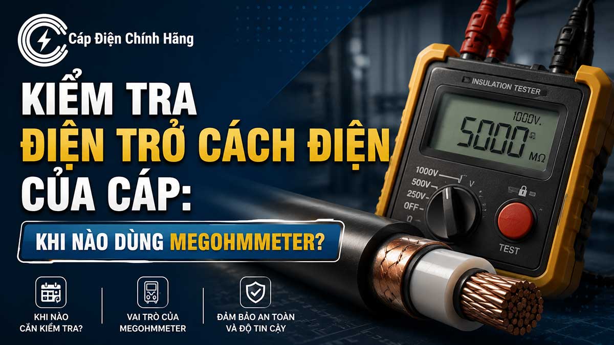 Kiểm tra điện trở cách điện của cáp: Khi nào dùng Megohmmeter?