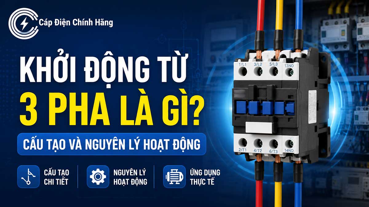 Khởi động từ 3 pha là gì? Cấu tạo và Nguyên lý hoạt động chuẩn