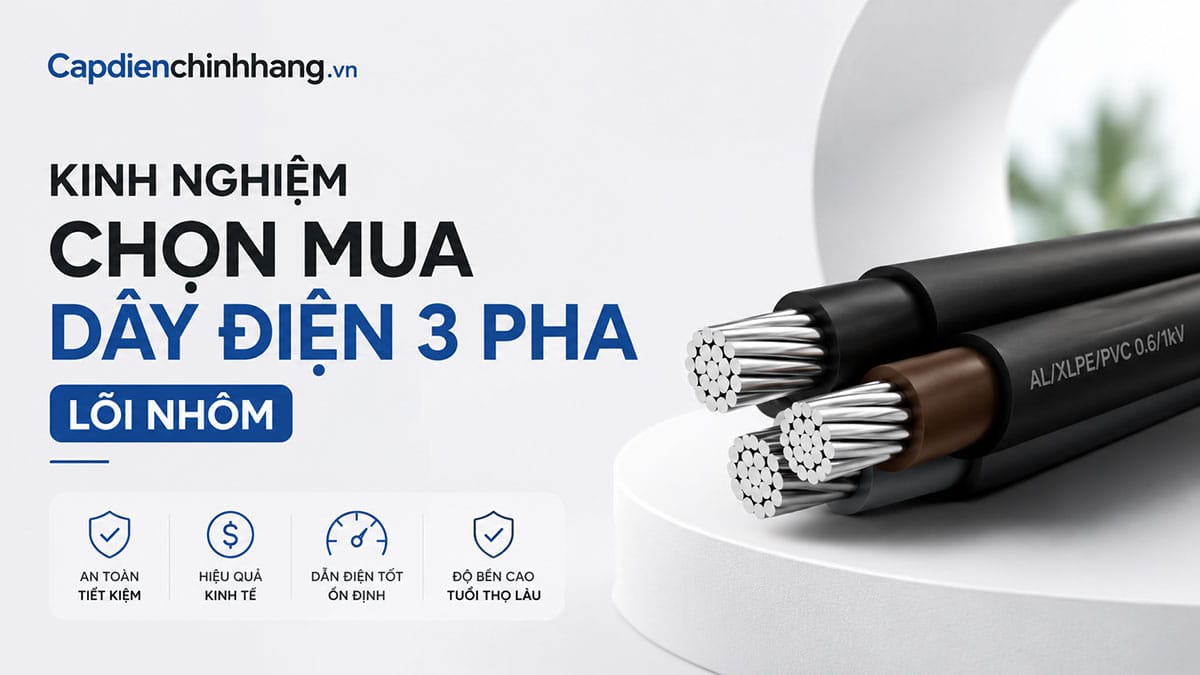 Kinh nghiệm chọn mua dây điện 3 pha lõi nhôm tiết kiệm chi phí hiệu quả