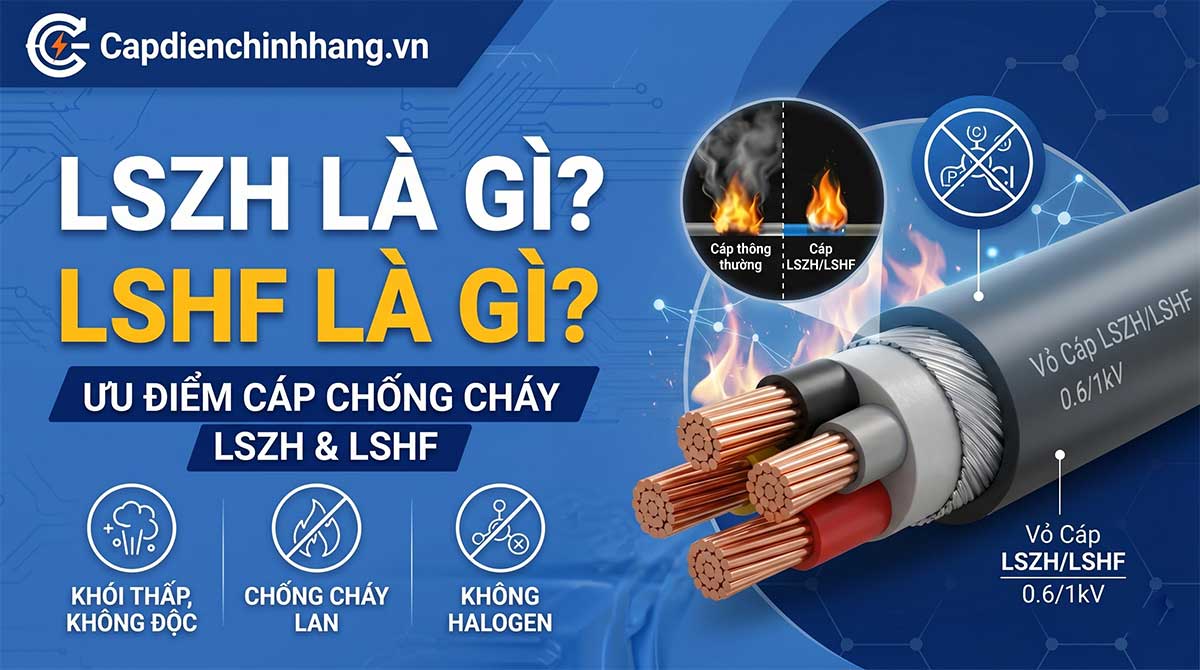 LSZH là gì? LSHF là gì? Ưu điểm cáp chống cháy LSZH và LSHF