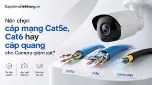 Nên chọn cáp mạng Cat5e, Cat6 hay cáp quang cho Camera giám sát?