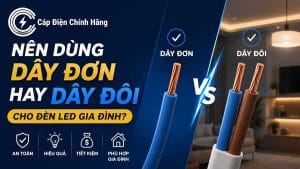 Nên dùng dây đơn hay dây đôi cho đèn LED gia đình?