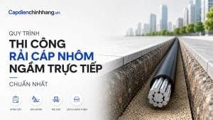 Quy Trình Thi Công Rải Cáp Nhôm Ngầm Trực Tiếp Chuẩn Nhất