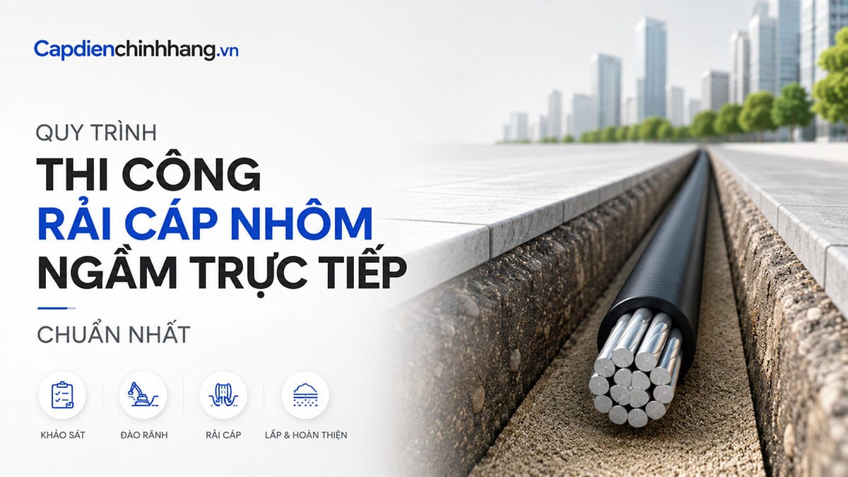 Quy Trình Thi Công Rải Cáp Nhôm Ngầm Trực Tiếp Chuẩn Nhất