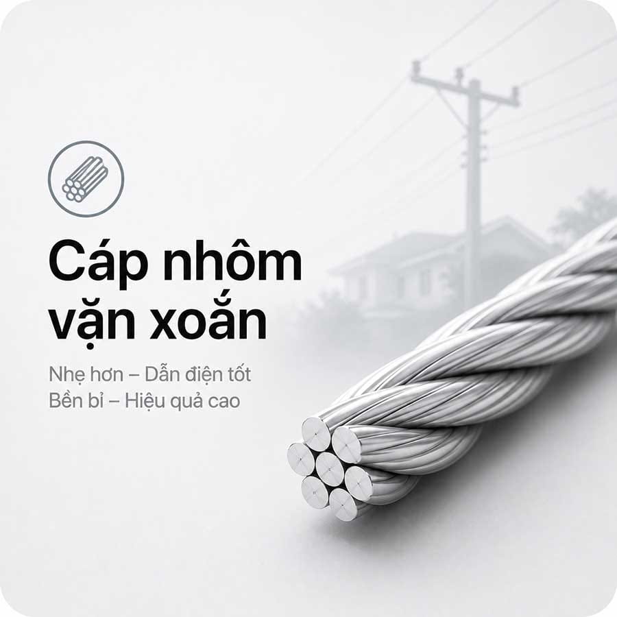 Cáp nhôm vặn xoắn