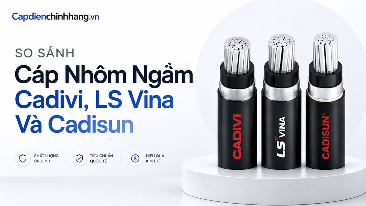 So Sánh Cáp Nhôm Ngầm Cadivi, LS Vina Và Cadisun