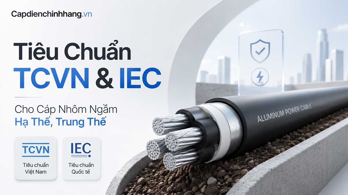 Tiêu Chuẩn TCVN & IEC Cho Cáp Nhôm Ngầm Hạ Thế, Trung Thế