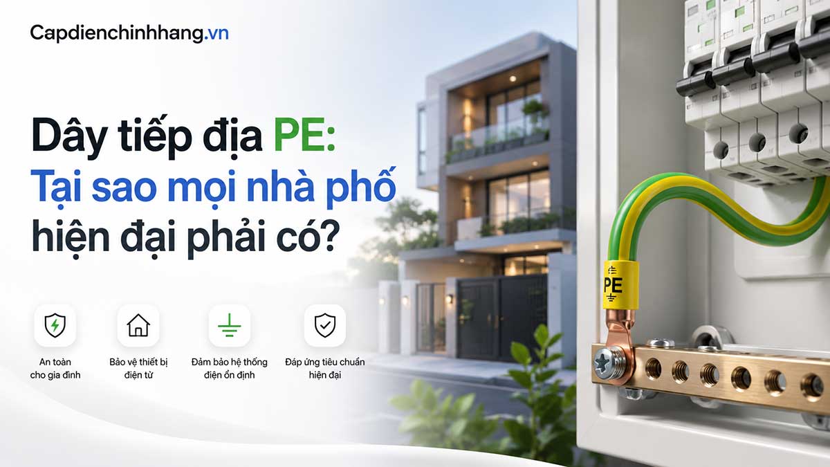 Dây tiếp địa PE: Tại sao mọi nhà phố hiện đại phải có?