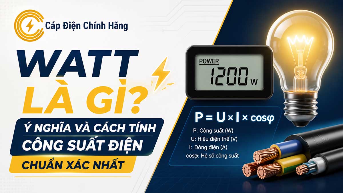 Watt là gì? Ý nghĩa và cách tính công suất điện chuẩn xác nhất
