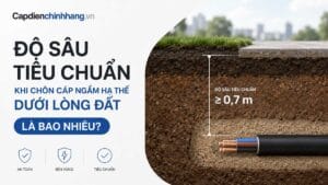 Độ Sâu Tiêu Chuẩn Chôn Cáp Ngầm Hạ Thế Dưới Lòng Đất