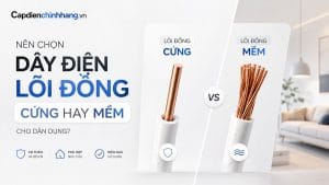 Nên chọn dây điện lõi đồng cứng hay mềm cho dân dụng?