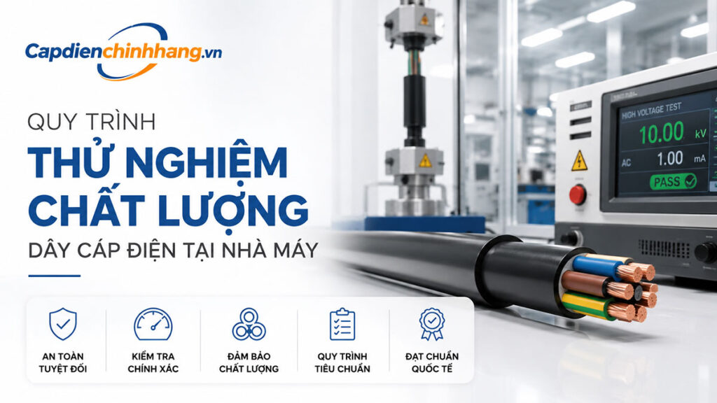 Quy Trình Thử Nghiệm Chất Lượng Dây Cáp Điện Tại Nhà Máy